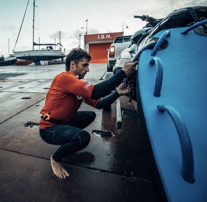 Launching from the harbour
