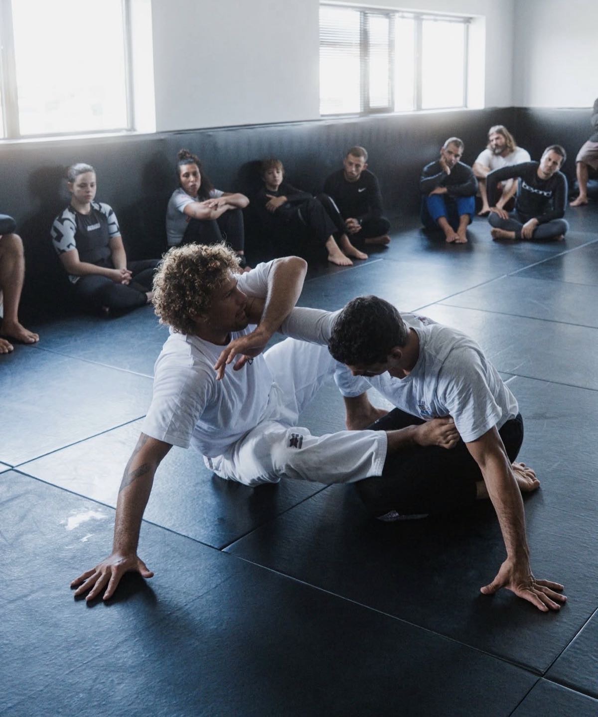 A jiu-jitsu session on the mats at Beyond